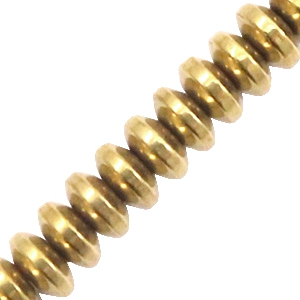 Hematite kralen disc Gold