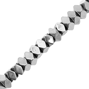 Hematite kralen facet disc Silver grey