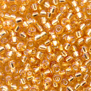 Miyuki rocailles 8/0 Silverlined dark gold 8-4