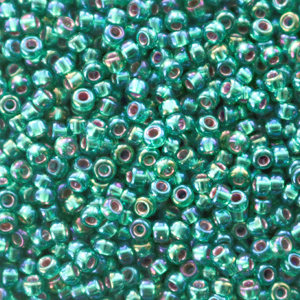 Miyuki rocailles 11/0 Silverlined AB emerald green 11-1017