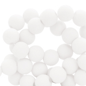 4 mm acryl kralen matt White