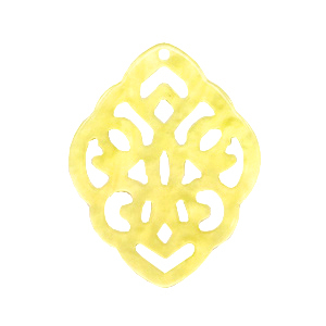 Resin hangers ruit barok Sunshine yellow