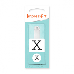 ImpressArt slagletter Monogram hoofdletter X 10mm Zilver