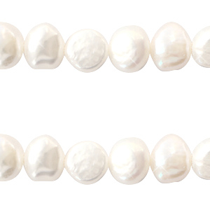 BQ Zoetwaterparels nugget rond 8-9mm Naturel white