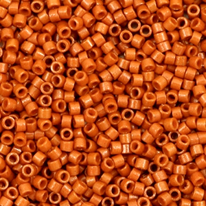 Miyuki kralen delica's 11/0 Duracoat opaque dyed ginger rust brown DB-2352