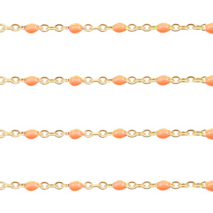 Roestvrij stalen (RVS) Stainless steel onderdelen jasseron 1mm Orange-goud