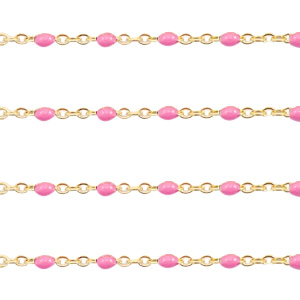 Roestvrij stalen (RVS) Stainless steel onderdelen jasseron 1mm Pink-goud