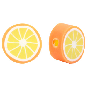 Polymeer kralen sinaasappel Neon orange
