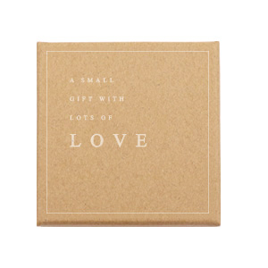 Sieraden (cadeau)doosje 'A small gift with lots of LOVE' Brown