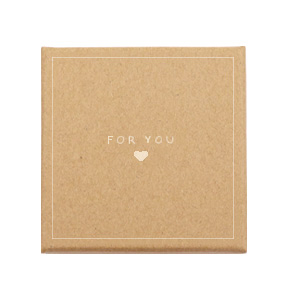 Sieraden (cadeau)doosje 'for you &hearts;' Brown