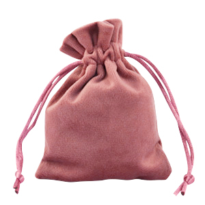 Sieraad zakje velvet Antique pink