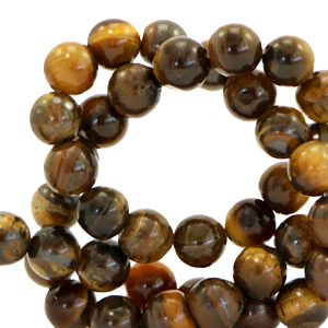Natuursteen kralen tijgeroog 6mm Multicolour brown