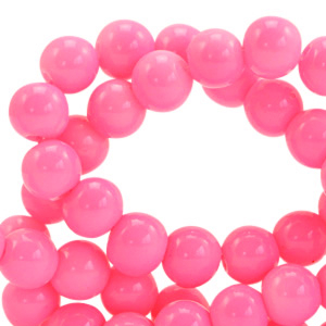 4 mm glaskralen opaque Azalea pink