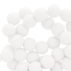 6 mm acryl kralen White