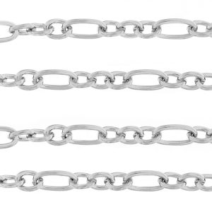Roestvrij stalen (RVS) Stainless steel onderdelen jasseron schakel Zilver