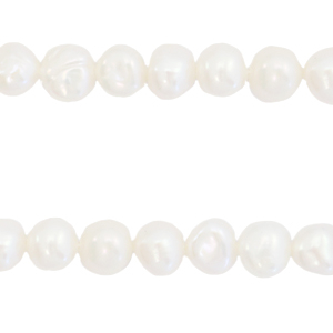 BQ Zoetwaterparels nugget rond 5-6mm Natural white