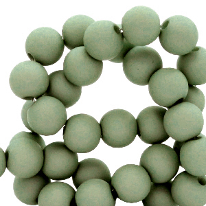 6 mm acryl kralen Basil green