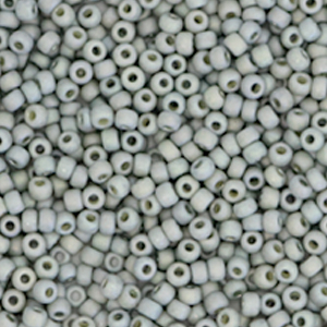Miyuki rocailles 11/0 Opaque glazed frosted rainbow cadet grey 11-4705