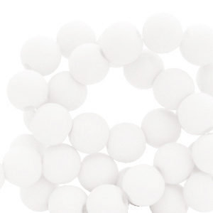 6 mm acryl kralen white