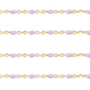 Roestvrij stalen (RVS) Stainless steel onderdelen jasseron 1mm Grapevine purple-goud
