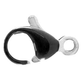 Roestvrij stalen (RVS) stainless steel onderdelen karabijnslot 10mm Black-zilver