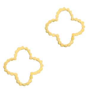 Roestvrij stalen (RVS) Stainless steel bedels/tussenstuk flower Goud