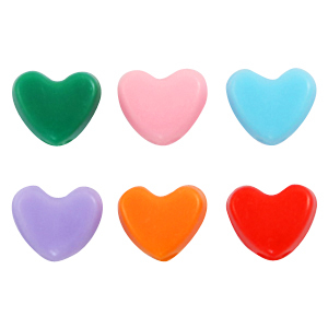 Letterkralen van acryl hartjes Multicolour