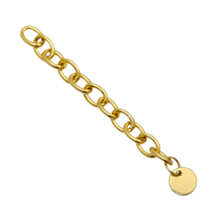 Roestvrij stalen (RVS) stainless steel onderdelen verlengketting coin 8mm Goud