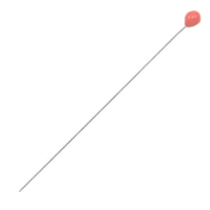 Onderdelen DQ metaal nietstift 52mm Antiek zilver-coral red (nikkelvrij)