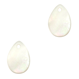 Schelp hangers specials druppel White (natuurlijke kleur)
