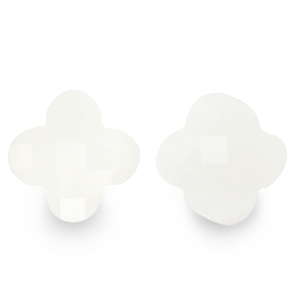 Fashion Facet kralen klaver White