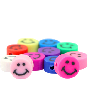 Polymeer kralen smiley Multicolour