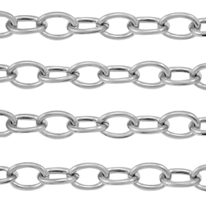 Roestvrij stalen (RVS) Stainless steel onderdelen jasseron ankerketting Zilver