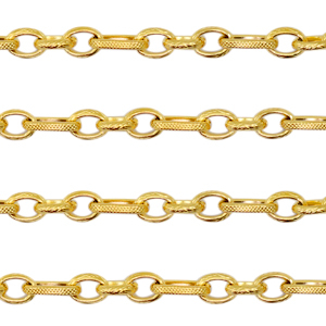 Roestvrij stalen (RVS) Stainless steel onderdelen jasseron ankerketting Goud