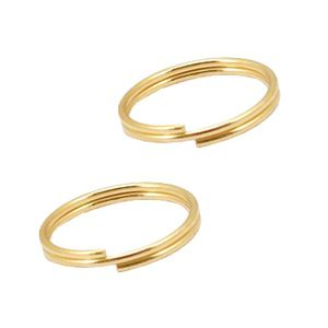 Roestvrij stalen (RVS) Stainless steel onderdelen splitring 12mm Goud