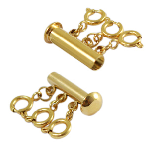 Roestvrij stalen (RVS) stainless steel onderdelen multi ketting sluiter Goud