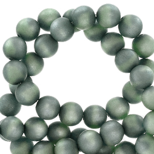 Super Polaris kralen rond 8 mm matt Sea green