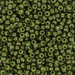 Miyuki rocailles 11/0 Opaque luster kaki green 11-2539L