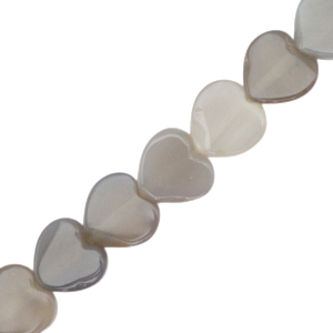 Natuursteen kralen hart Grey opal