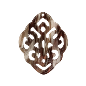 Resin hangers barok ruit Mixed brown