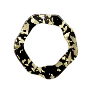 Resin hangers asymmetrisch Champagne-black