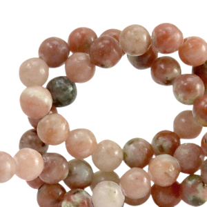 Natuursteen kralen marmer 6mm Marble rose-off white