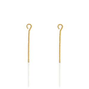 Roestvrij stalen (RVS) Stainless steel onderdelen kettelstiften 30mm Goud