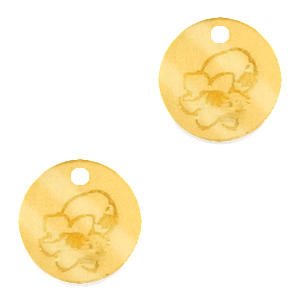 Plexx bedels 12mm Birth flower May-Lily of the valley Gold