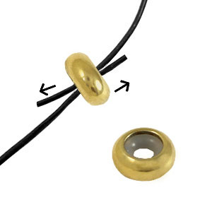 Roestvrij stalen (RVS) Stainless steel onderdelen smart bead stopper 8x4mm Gold