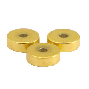 Roestvrij stalen (RVS) Stainless steel kralen disc 6mm Goud