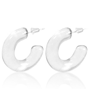 Trendy oorbellen creolen Transparent