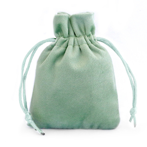 Sieraad zakje velvet Green ash