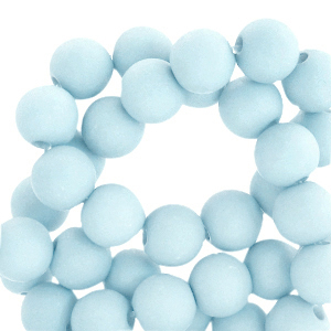 8 mm acryl kralen matt Icy blue
