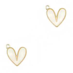 Resin hangers hart Gold-off white